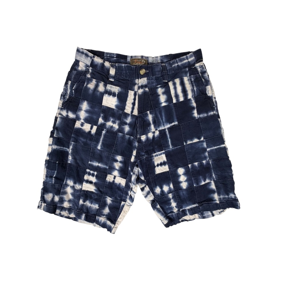 Siegfried Vintage Patchwork Tie Dye Shorts‎ Mens 34 Blue Excellent Boho Hippie